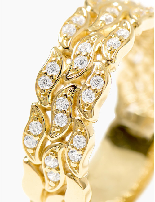 Bague La Marée Triple dorée