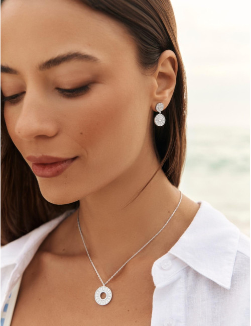 Boucles d'oreilles Plein Soleil Duo argent