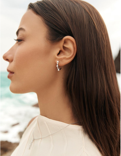 Boucles d'oreilles Sirène argent