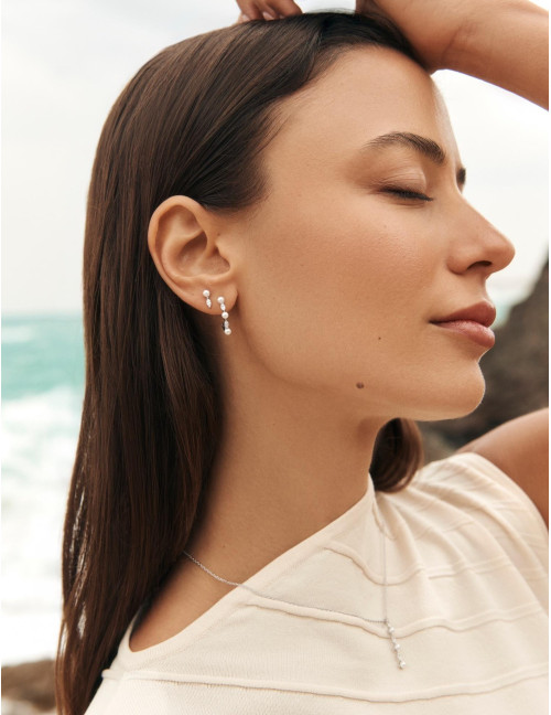 Boucles d'oreilles Sirène argent