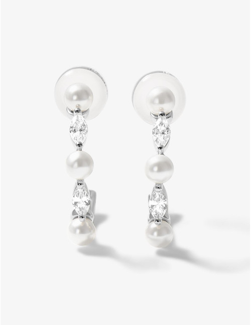 Boucles d'oreilles Sirène argent