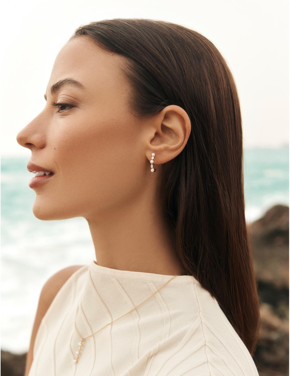 Boucles d'oreilles Sirène dorées