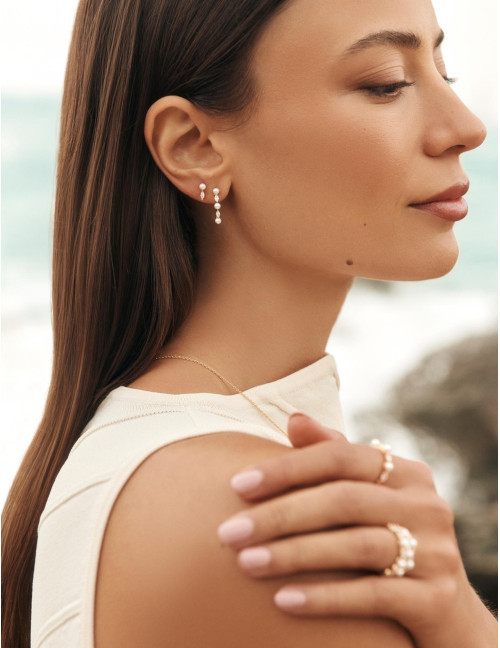 Boucles d'oreilles Sirène dorées