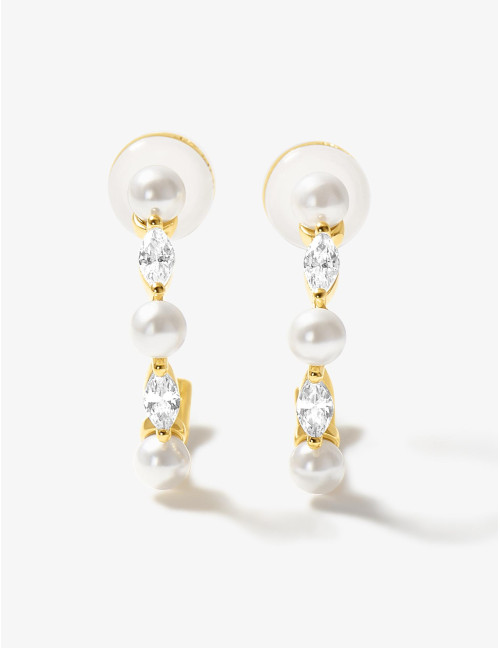 Boucles d'oreilles Sirène dorées