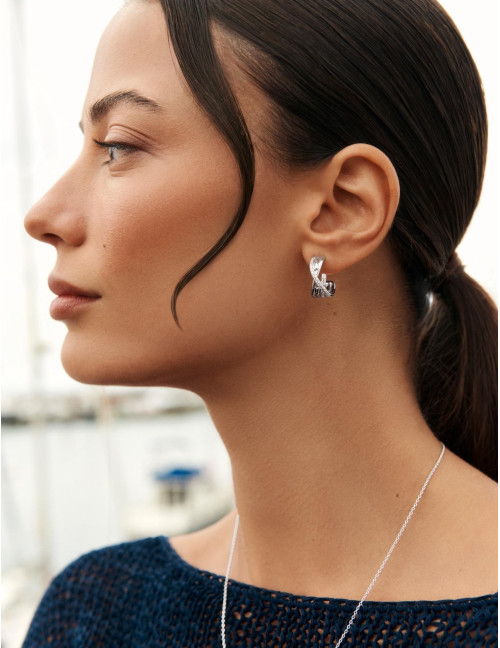 Boucles d'oreilles Amarres argent