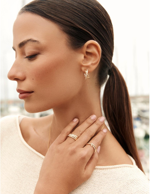 Boucles d'oreilles Amarres dorées