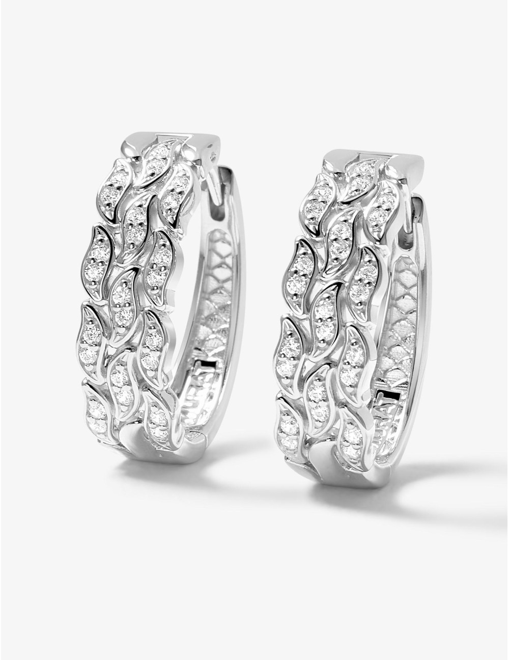Boucles d'oreilles La Marée double argent