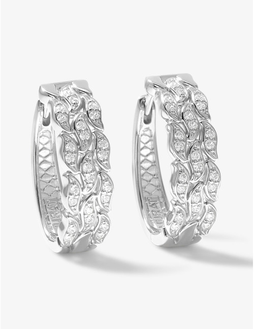 Boucles d'oreilles La Marée double argent