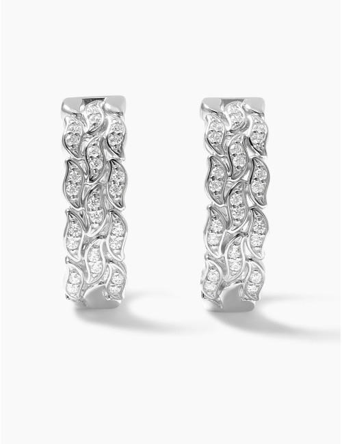 Boucles d'oreilles La Marée double argent