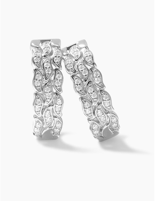 Boucles d'oreilles La Marée double argent