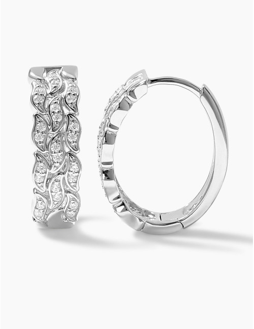 Boucles d'oreilles La Marée double argent