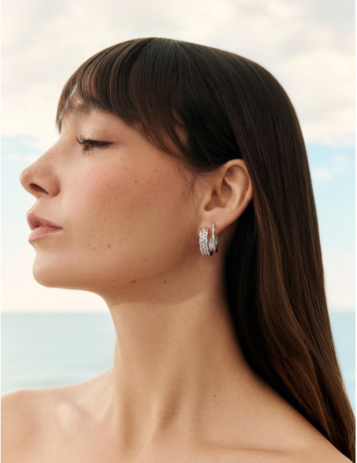 Boucles d'oreilles La Marée argent