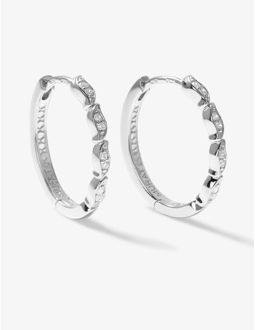 Boucles d'oreilles La Marée argent