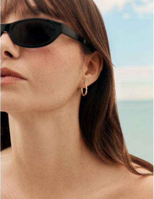 Boucles d'oreilles La Marée dorées