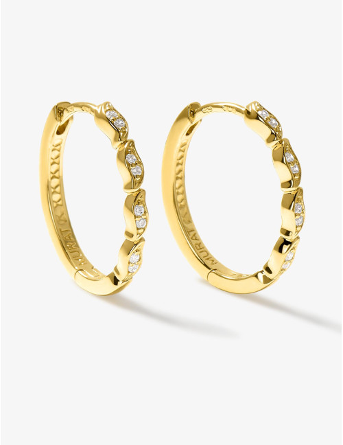 Boucles d'oreilles La Marée dorées