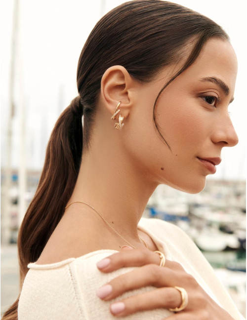 Boucle d'oreille Amarres Solo dorée