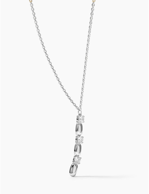 Collier long Jour J argent