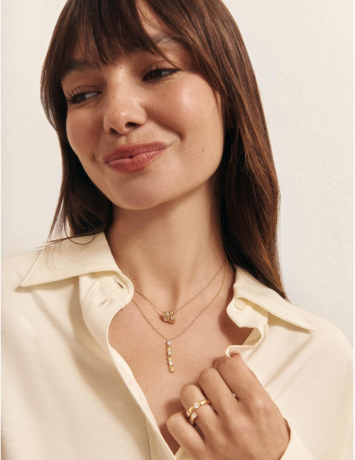 Collier long Jour J doré