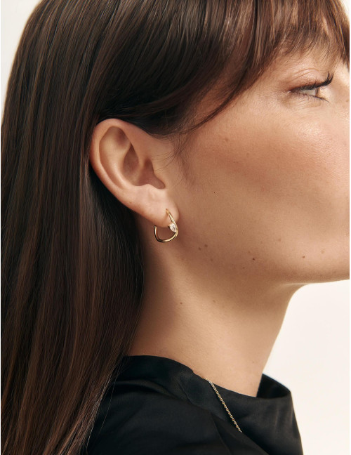 Boucles d'oreilles Le Retour dorées