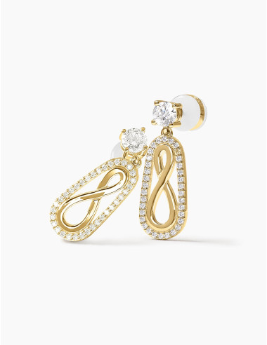 Boucles d'oreilles L'Infini dorées