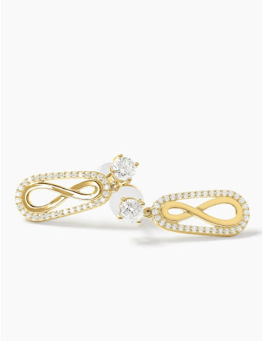 Boucles d'oreilles L'Infini dorées