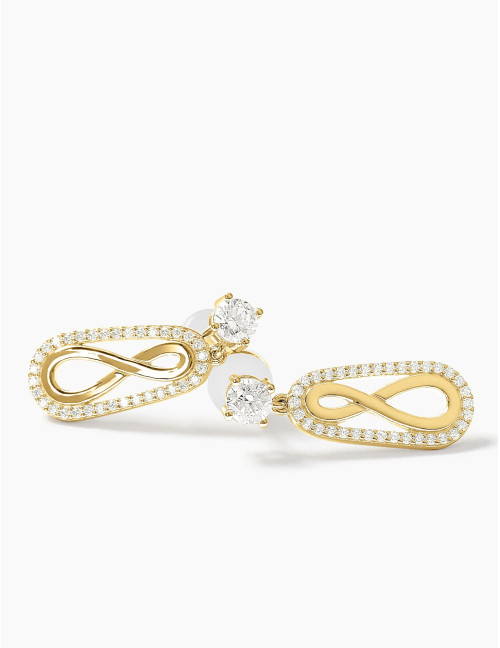 Boucles d'oreilles L'Infini dorées