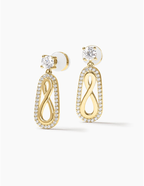 Boucles d'oreilles L'Infini dorées