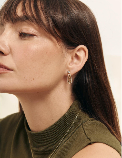 Boucles d'oreilles L'Infini dorées
