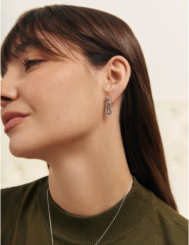 Boucles d'oreilles L'Infini argent