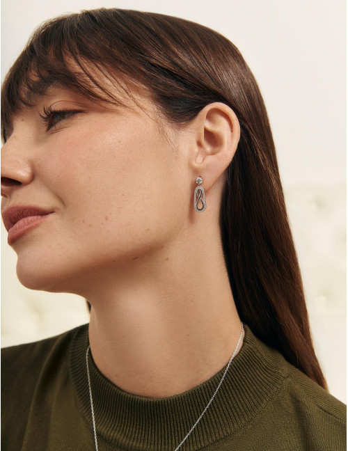 Boucles d'oreilles L'Infini argent