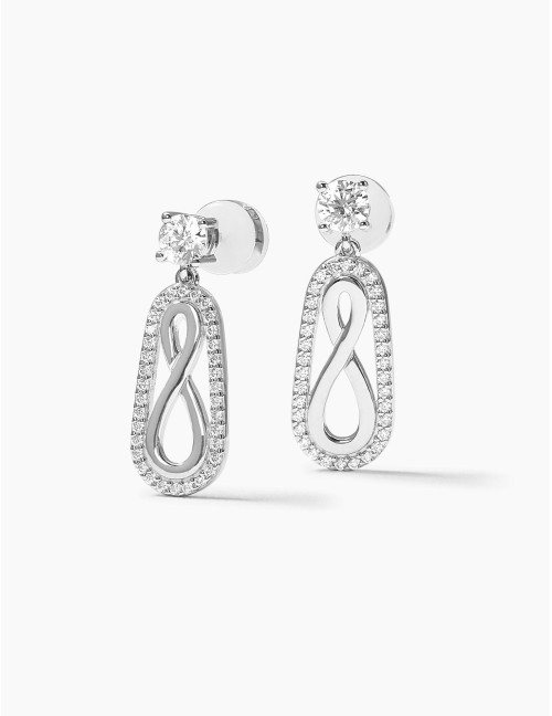 Boucles d'oreilles L'Infini argent