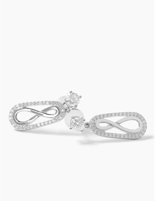 Boucles d'oreilles L'Infini argent