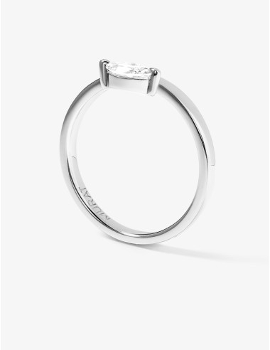 Bague Dauphine Suspendue argent