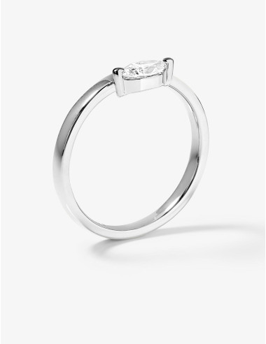 Bague Dauphine Suspendue argent