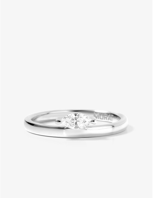 Bague Dauphine Suspendue argent