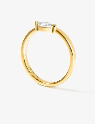 Bague Dauphine Suspendue dorée