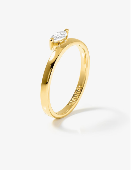 Bague Dauphine Suspendue dorée