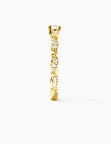 Bague La Marée Solitaire dorée