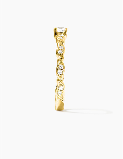 Bague La Marée Solitaire dorée