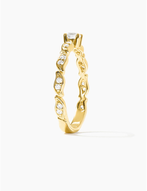 Bague La Marée Solitaire dorée