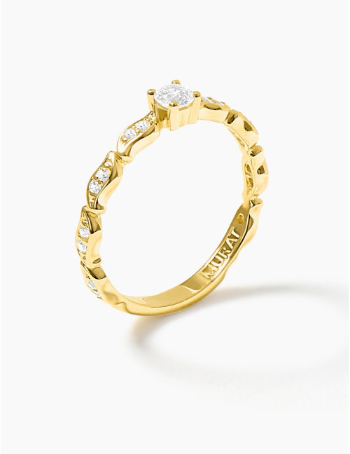 Bague La Marée Solitaire dorée