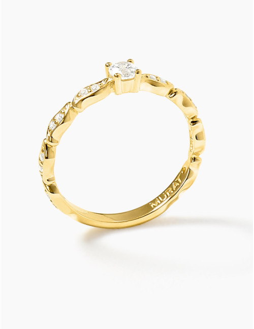Bague La Marée Solitaire dorée