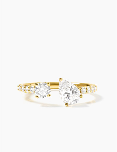 Bague Saint-Louis & Vivienne Pavée dorée