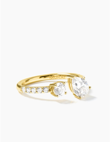 Bague Saint-Louis & Vivienne Pavée dorée