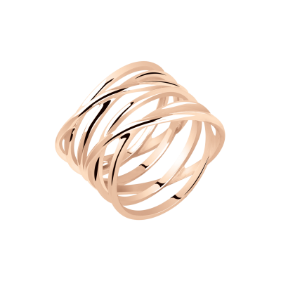 Bague Spirale en plaqué or rose