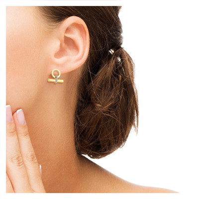 Boucles d'oreilles Plaqué or & oxydes de zirconium